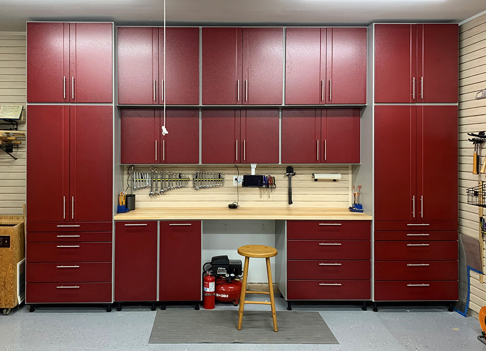 Garage cabinets gallery -burgundy